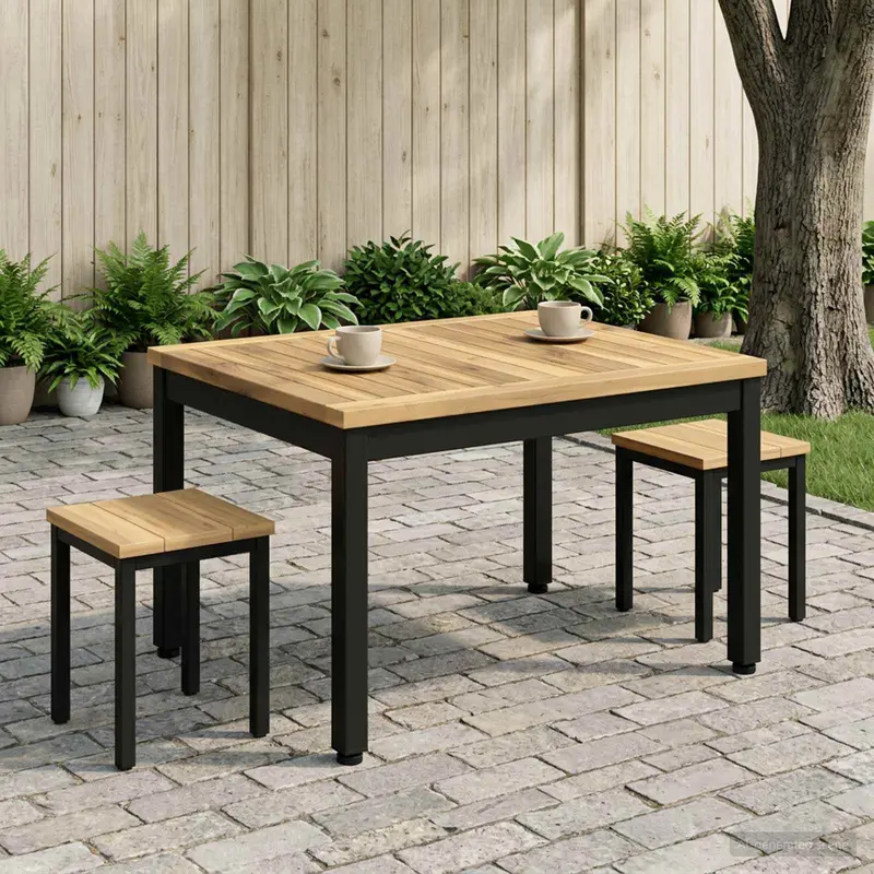 Vidaxl salontafel wit en zwart 50 x 60,5 x 36 cm massief acaciahout