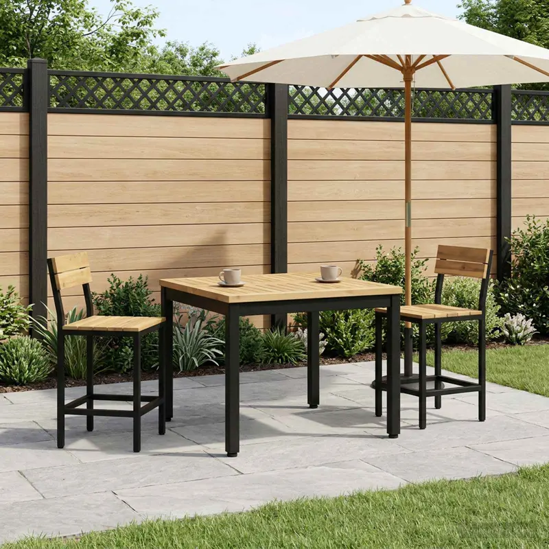 Vidaxl salontafel wit en zwart 60 x 60,5 x 36 cm massief acaciahout
