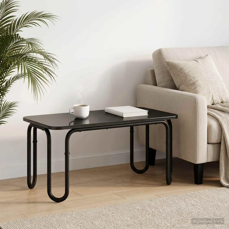 Vidaxl salontafel zwart 79,5 x 40 x 36 cm bewerkt hout