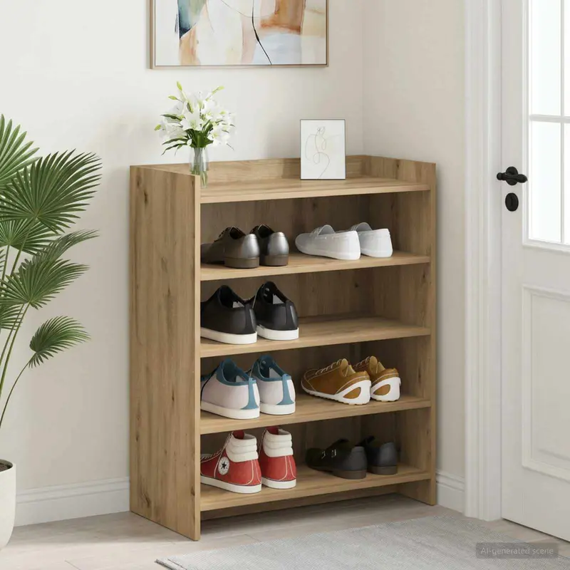 Vidaxl schoenenkast 73,5 x 36 x 92 cm bewerkt hout artisanaal eiken