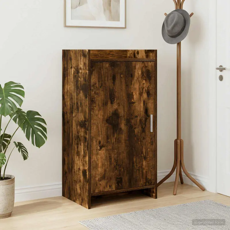 Vidaxl schoenenkast gerookt eiken 48 x 36 x 92 cm bewerkt hout