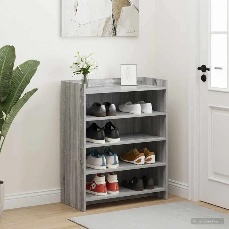Vidaxl schoenenkast grijs sonoma 73,5 x 36 x 92 cm bewerkt hout
