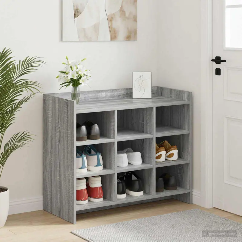 Vidaxl schoenenkast grijs sonoma 85 x 39,5 x 70 cm bewerkt hout