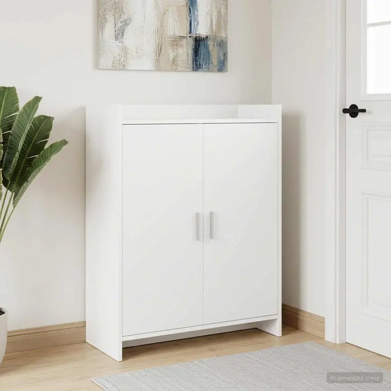 Vidaxl schoenenkast met opslag wit 73,5 x 36 x 92 cm bewerkt hout
