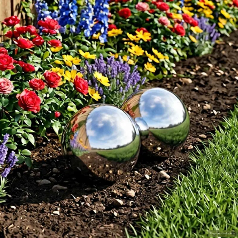 Vidaxl spiegelbol 2 st ø 15 cm zilver rvs 201