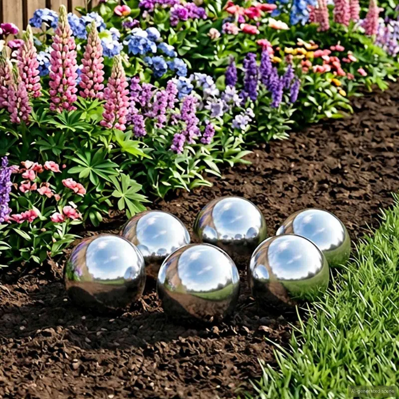 Vidaxl spiegelbol 6 st ø 7,5 cm zilver rvs 201
