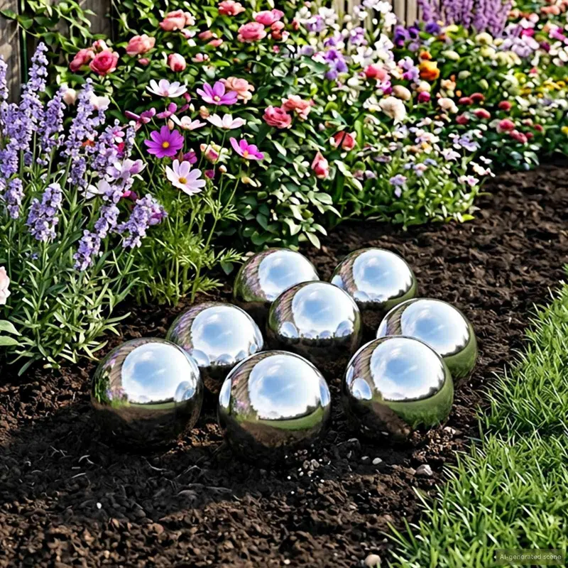 Vidaxl spiegelbol 8 st ø 5 cm zilver rvs 201