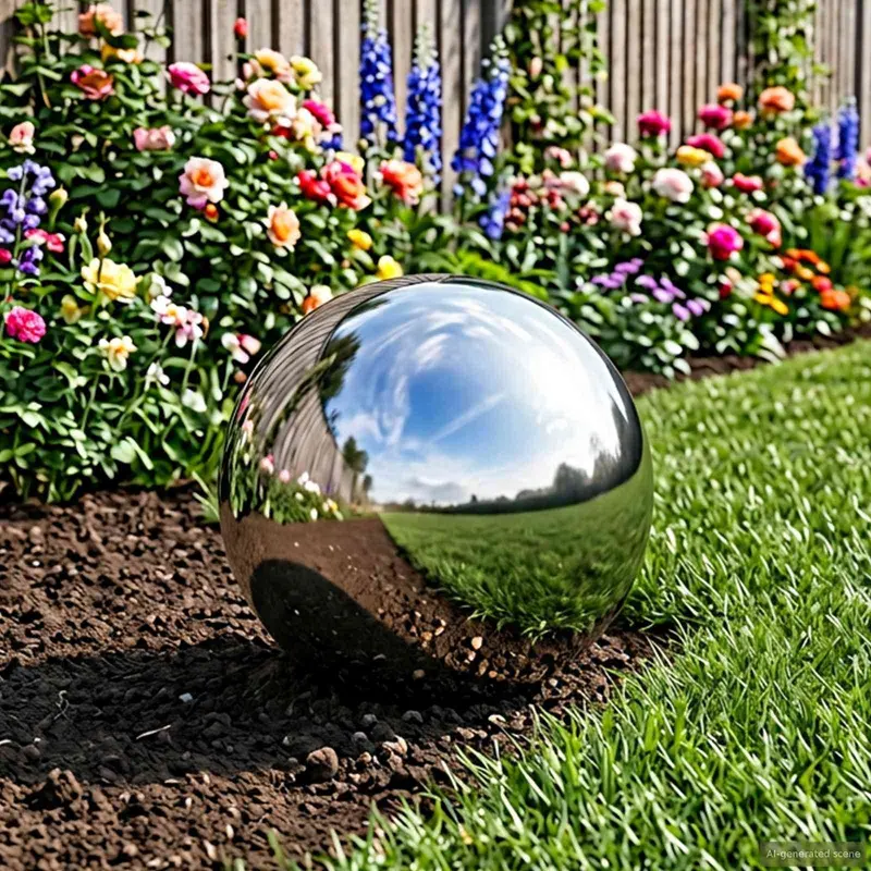 Vidaxl spiegelbol ø 20 cm zilver rvs 201