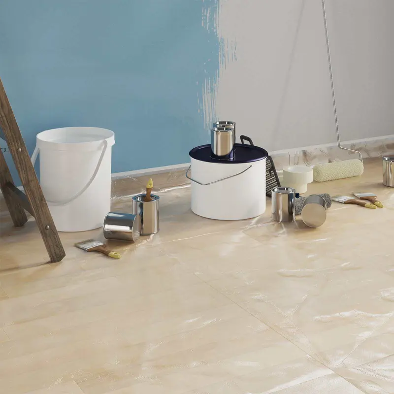 Vidaxl stofdoek met plakband 6 st doorzichtig 140 x 3300 cm hdpe
