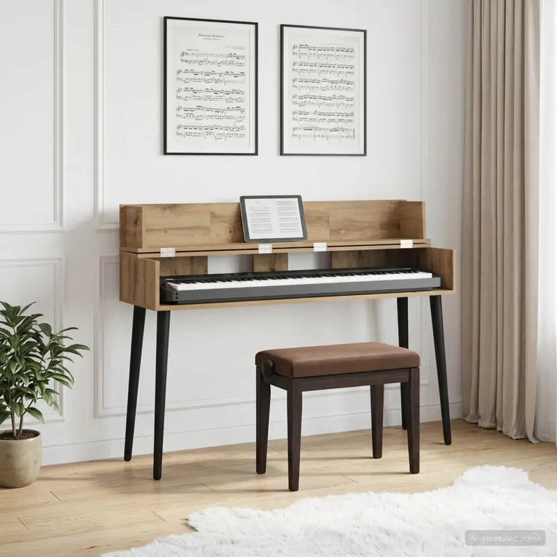 Vidaxl studiobureau artisanaal eiken 110 x 40 x 19,5 cm bewerkt hout