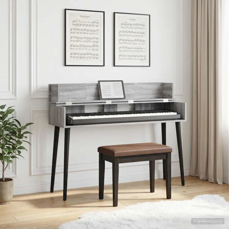 Vidaxl studiobureau grijs sonoma 152 x 40 x 19,5 cm bewerkt hout