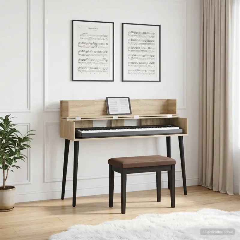 Vidaxl studiobureau sonoma eiken 110 x 40 x 19,5 cm bewerkt hout