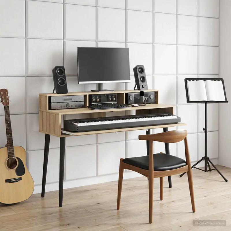 Vidaxl studiobureau sonoma eiken 152 x 42,5 x 36 cm bewerkt hout