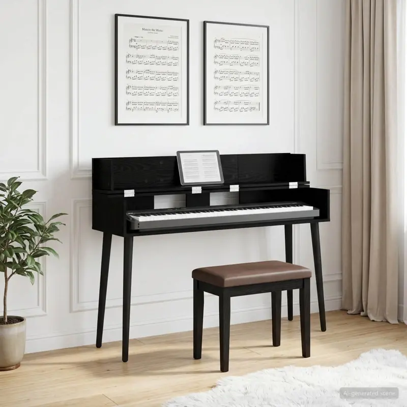 Vidaxl studiobureau zwart eiken 130 x 40 x 19,5 cm bewerkt hout