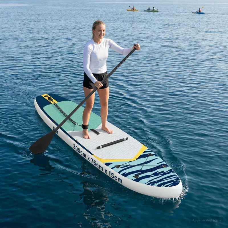 Vidaxl sup board met zitplaats 2-in-1 apex 305 x 76 x 15 cm blauw
