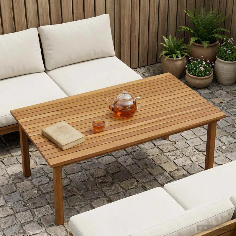 Vidaxl tafelblad 110 x 55 x 3,5 cm rechthoekig massief teakhout