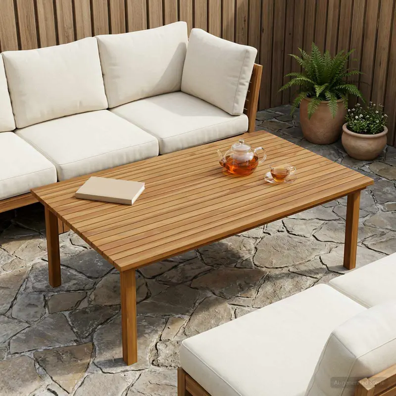 Vidaxl tafelblad 120 x 70 x 3,5 cm rechthoekig massief teakhout