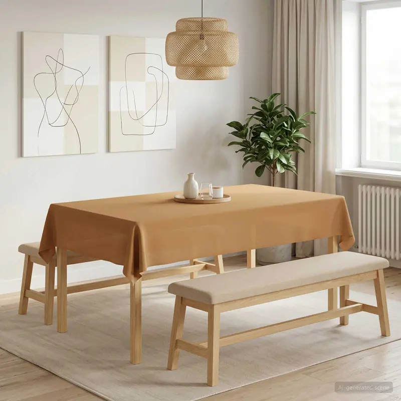 Vidaxl tafelkleed 5 st rechthoekig beige 110 x 160 cm polyester