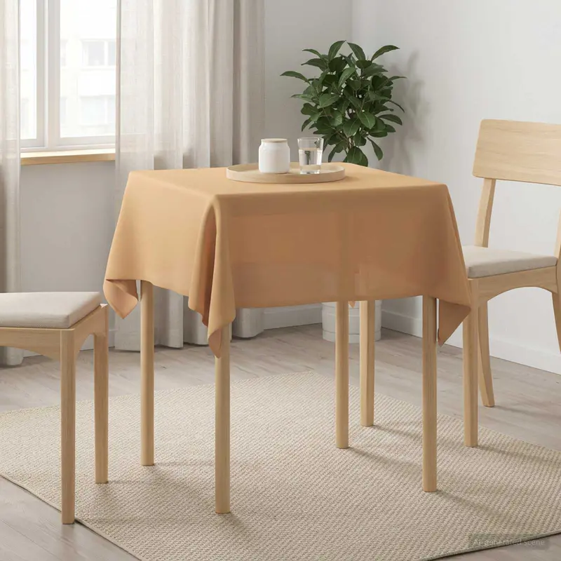 Vidaxl tafelkleed 5 st rechthoekig beige 140 x 140 cm polyester