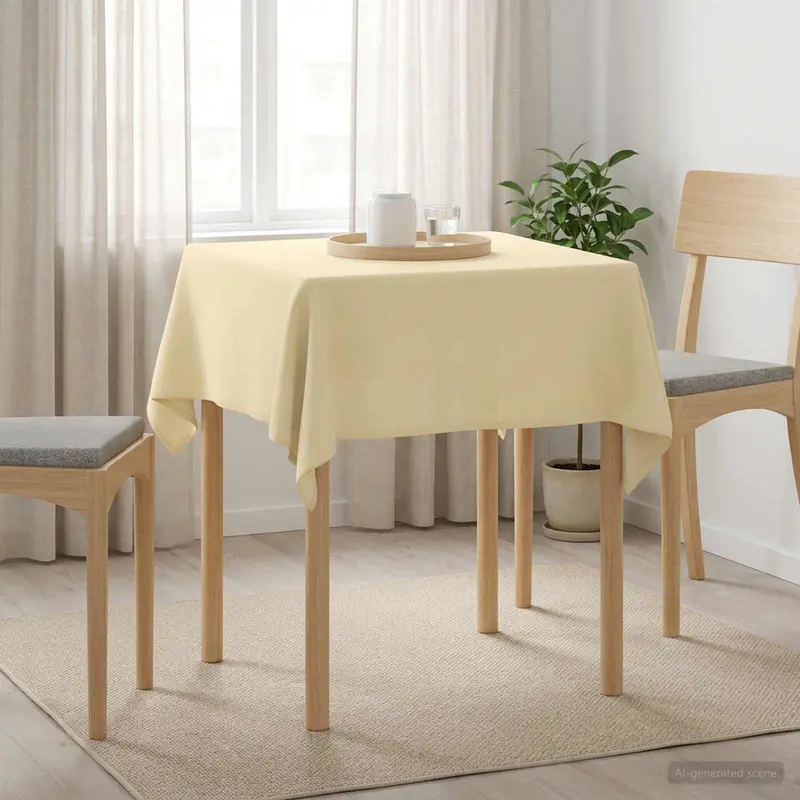 Vidaxl tafelkleed 5 st rechthoekig crèmewit 140 x 140 cm polyester