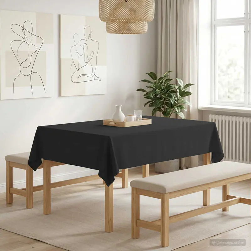 Vidaxl tafelkleed 5 st rechthoekig donkergrijs 110 x 140 cm polyester