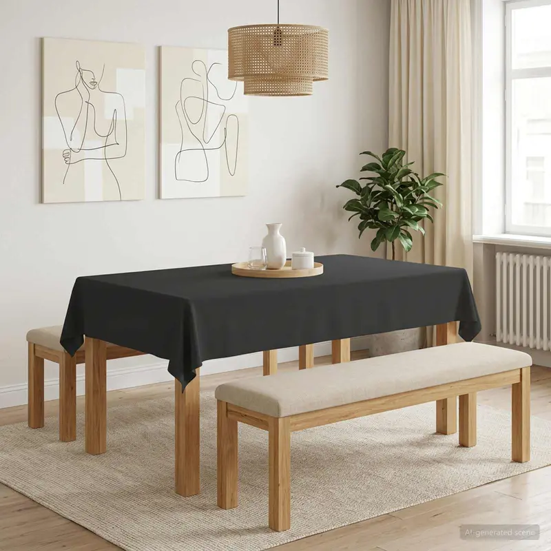 Vidaxl tafelkleed 5 st rechthoekig donkergrijs 110 x 180 cm polyester