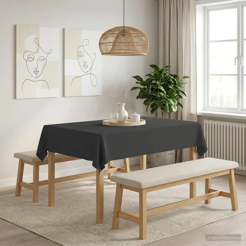 Vidaxl tafelkleed 5 st rechthoekig donkergrijs 140 x 160 cm