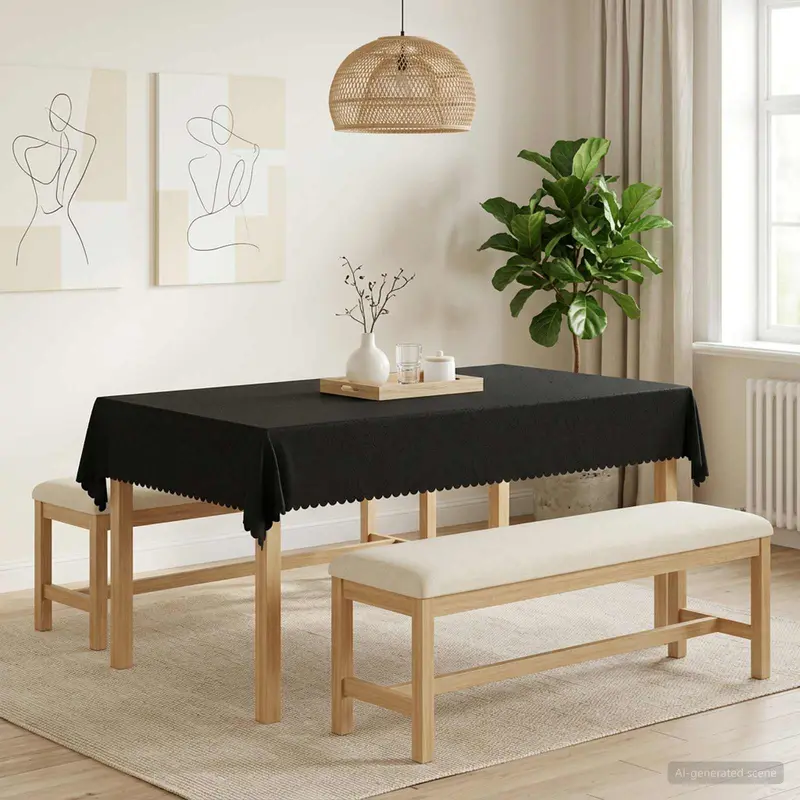 Vidaxl tafelkleed 5 st rechthoekig donkergrijs 140 x 220 cm