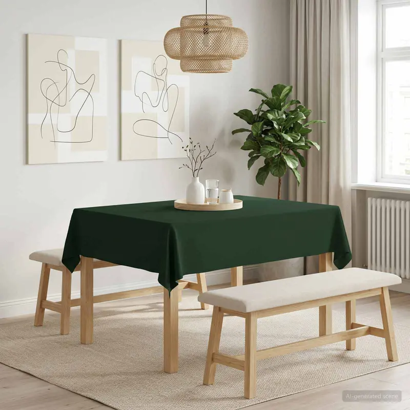 Vidaxl tafelkleed 5 st rechthoekig donkergroen 110 x 140 cm