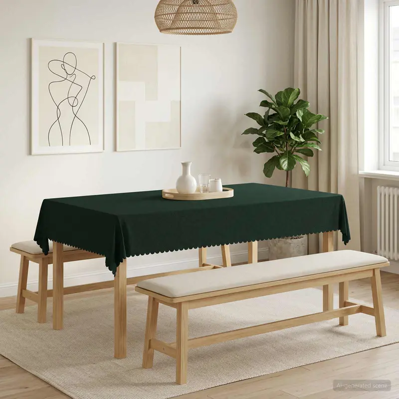 Vidaxl tafelkleed 5 st rechthoekig donkergroen 140 x 200 cm