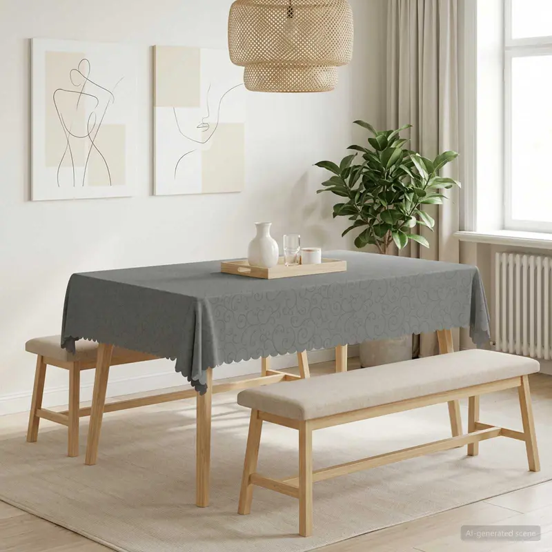 Vidaxl tafelkleed 5 st rechthoekig lichtgrijs 110 x 140 cm