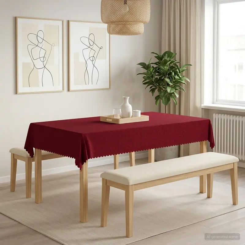 Vidaxl tafelkleed 5 st rechthoekig wijnrood 110 x 160 cm