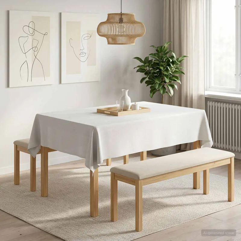 Vidaxl tafelkleed 5 st rechthoekig wit 110 x 140 cm