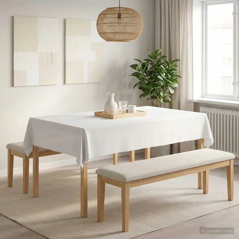 Vidaxl tafelkleed 5 st rechthoekig wit 110 x 160 cm polyester