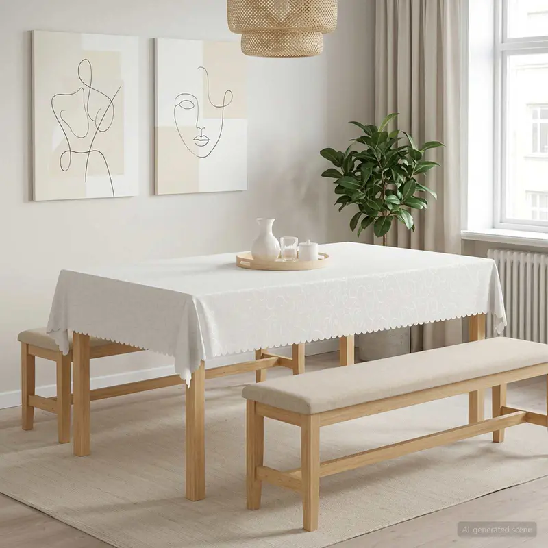 Vidaxl tafelkleed 5 st rechthoekig wit 140 x 220 cm