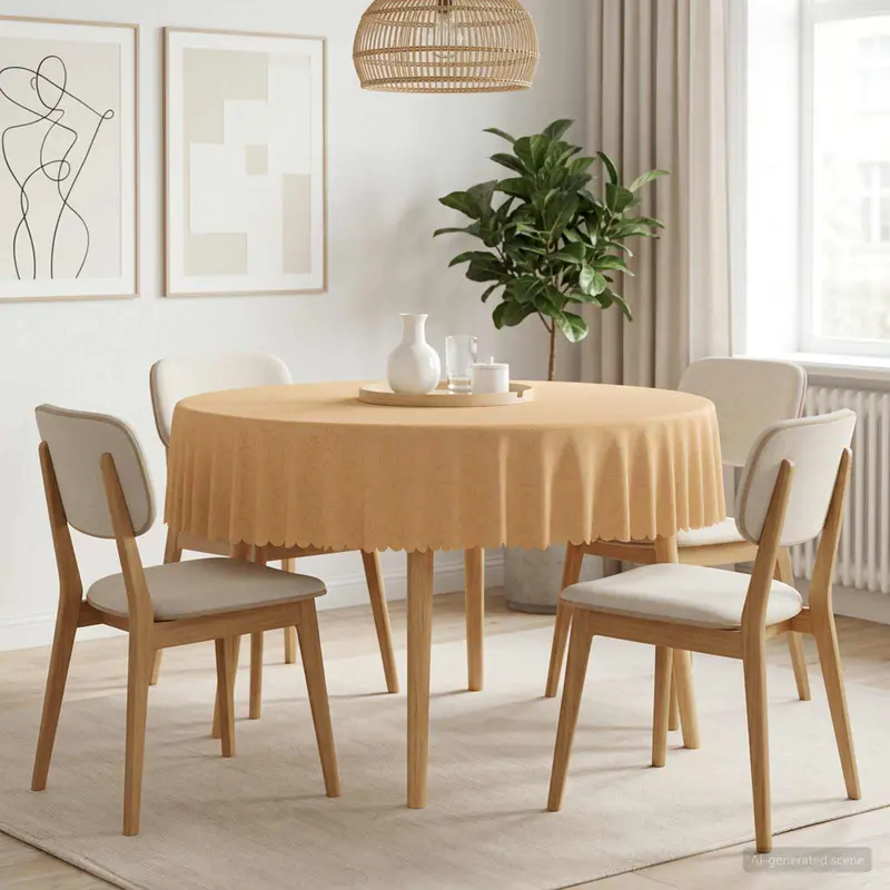Vidaxl tafelkleed 5 st rond beige ø 160 cm