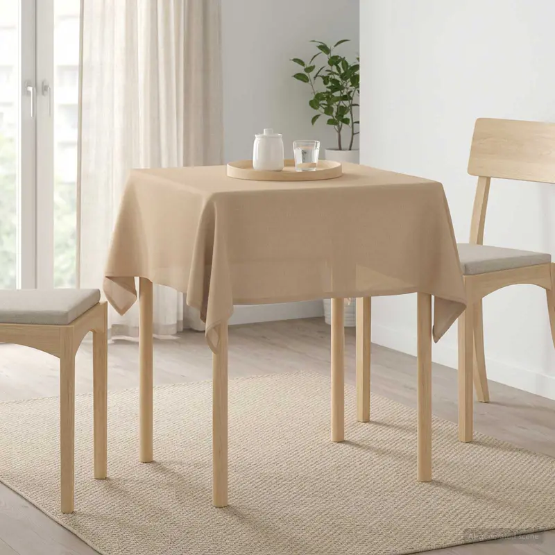 Vidaxl tafelkleed 5 st vierkant beige 110 x 110 cm