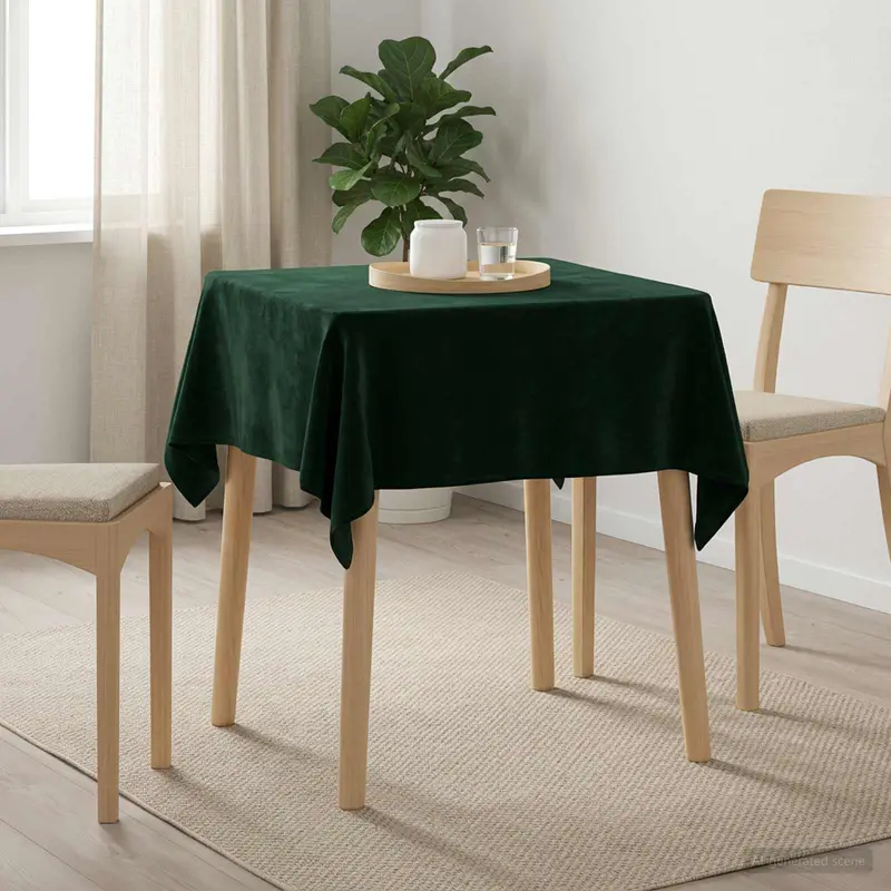 Vidaxl tafelkleed 5 st vierkant donkergroen 110 x 110 cm polyester