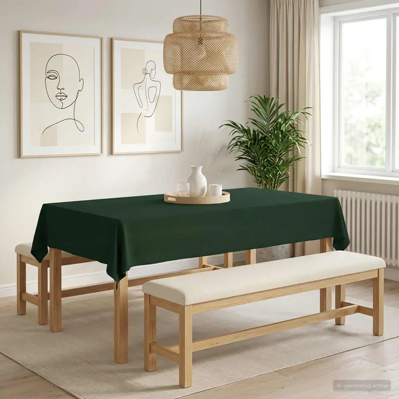 Vidaxl tafelkleed rechthoekig donkergroen 140 x 200 cm