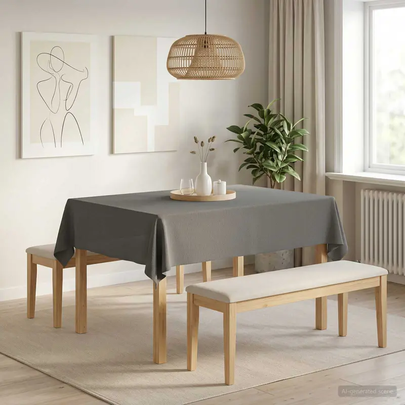 Vidaxl tafelkleed rechthoekig lichtgrijs 140 x 160 cm