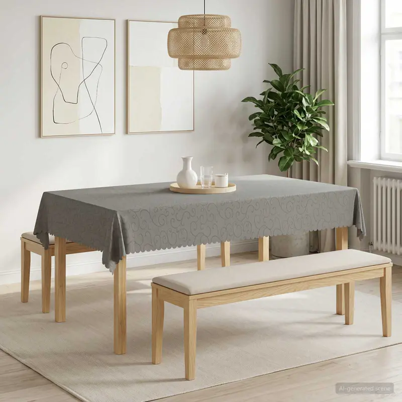 Vidaxl tafelkleed rechthoekig lichtgrijs 140 x 200 cm