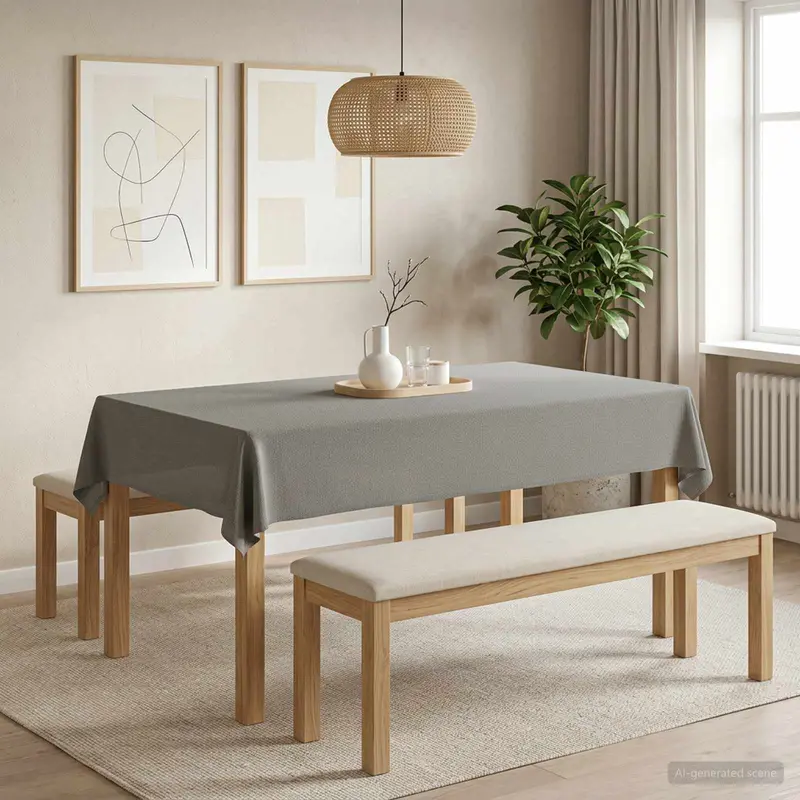 Vidaxl tafelkleed rechthoekig lichtgrijs 140 x 220 cm