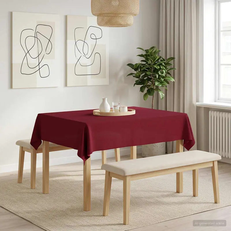 Vidaxl tafelkleed rechthoekig wijnrood 140 x 180 cm