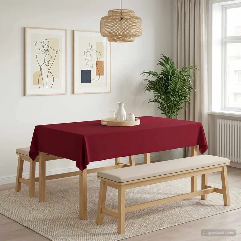 Vidaxl tafelkleed rechthoekig wijnrood 140 x 220 cm