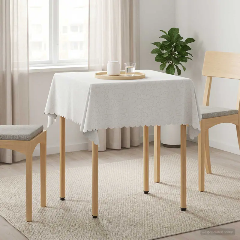 Vidaxl tafelkleed rechthoekig wit 140 x 140 cm