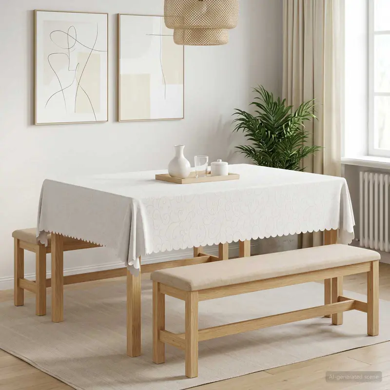 Vidaxl tafelkleed rechthoekig wit 140 x 160 cm