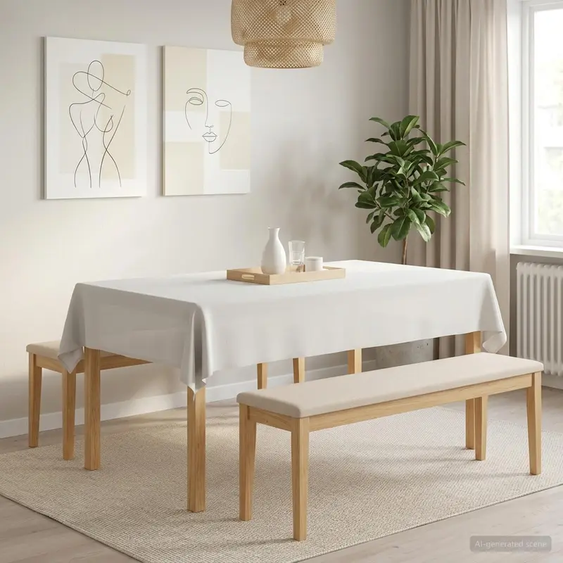 Vidaxl tafelkleed rechthoekig wit 140 x 220 cm