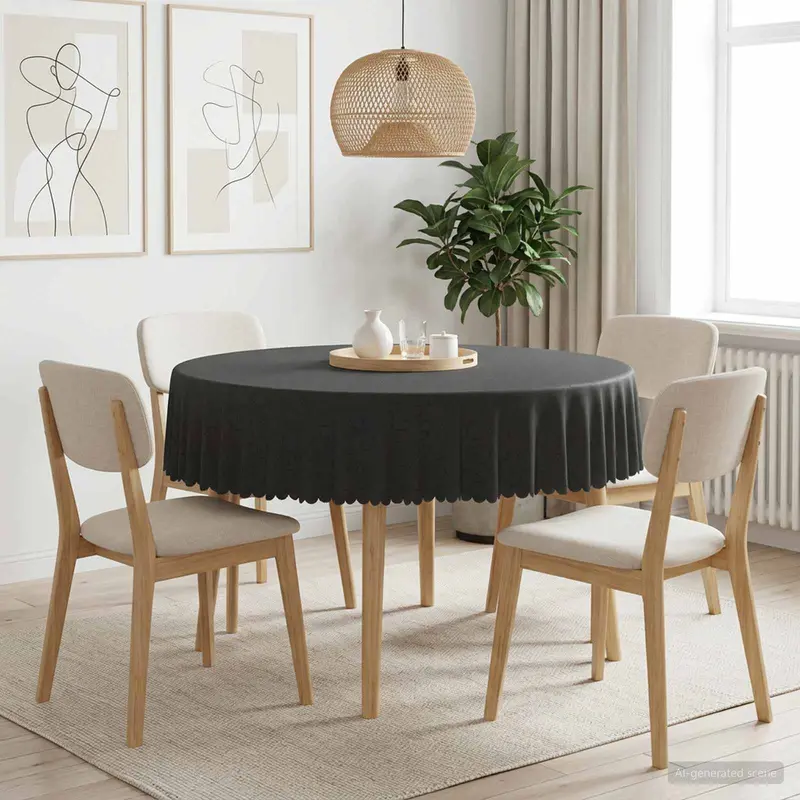Vidaxl tafelkleed rond donkergrijs ø 140 cm