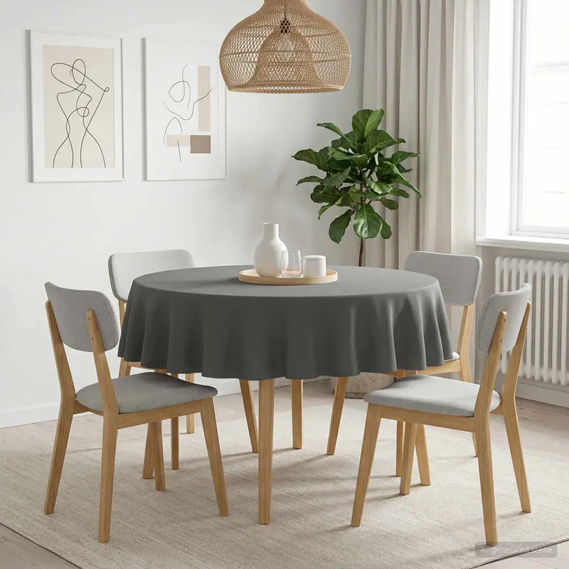 Vidaxl tafelkleed rond lichtgrijs ø 180 cm