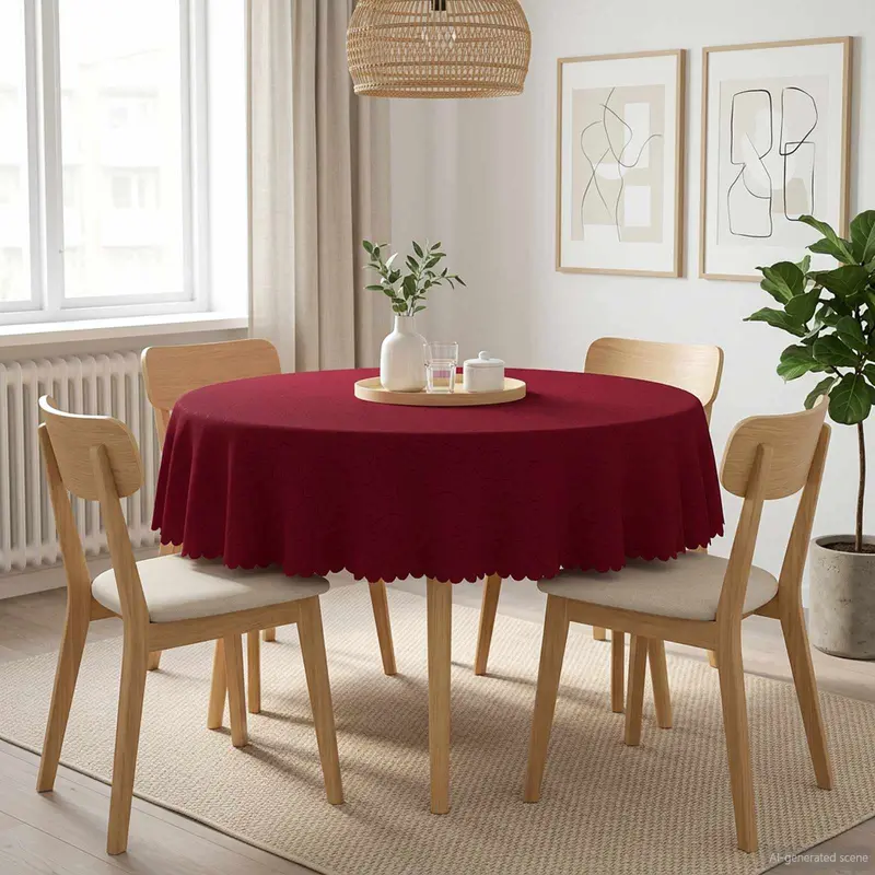 Vidaxl tafelkleed rond wijnrood ø 140 cm